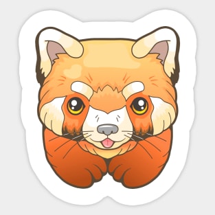 little cute red panda Sticker